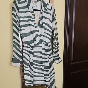 Zebra Print Wrap Dress